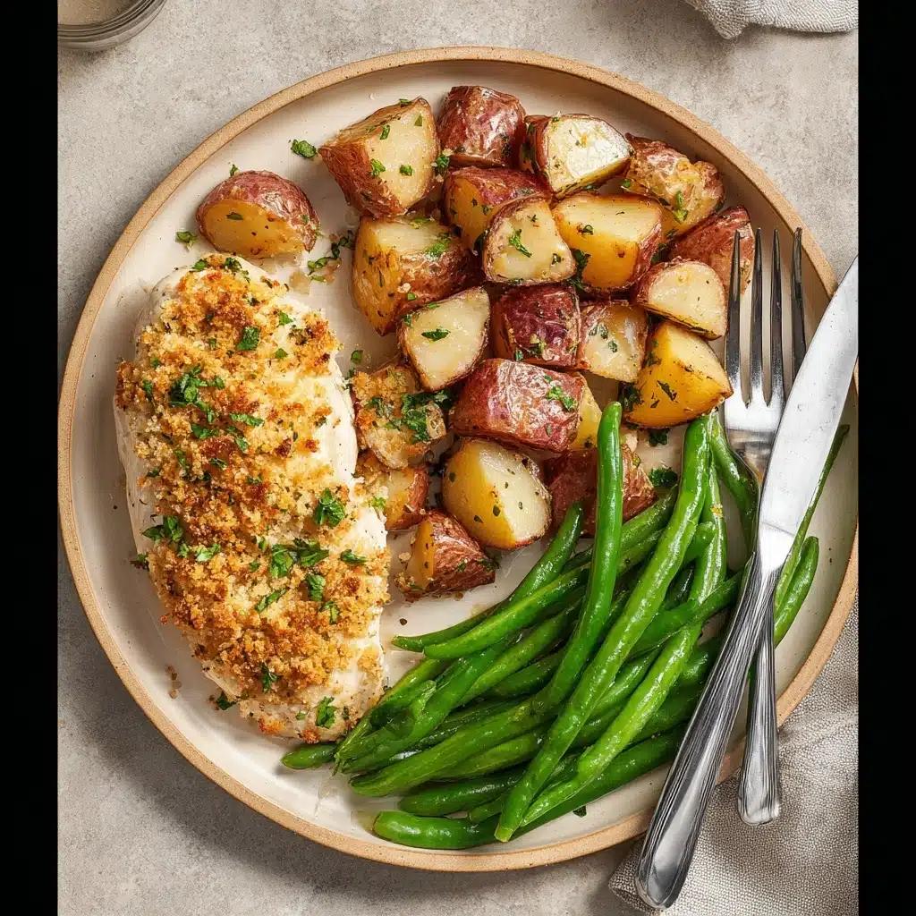 Parmesan Crusted Chicken Sheet Pan Dinner Recipe - Recipe Image