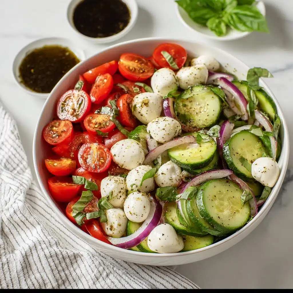 Fresh Cucumber Caprese Salad Recipe - Recipe Image