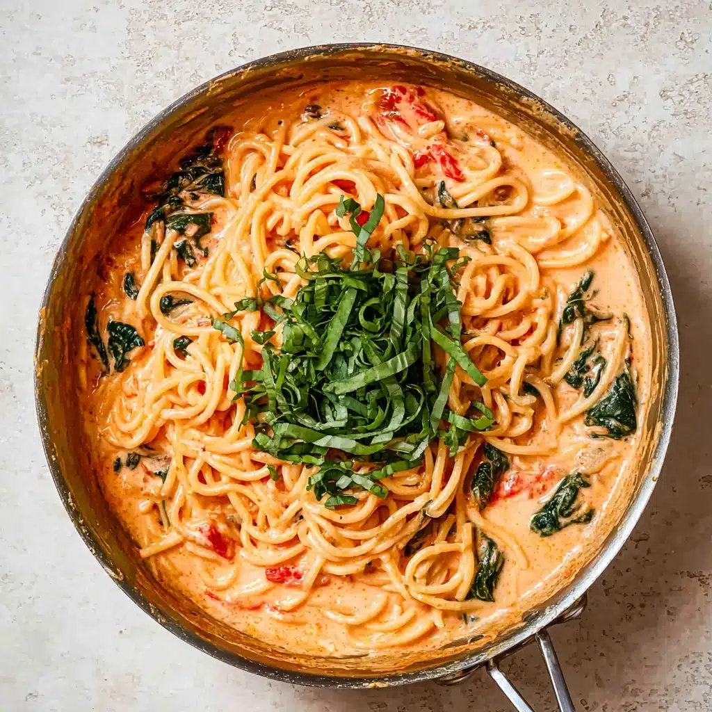 Easy One Pot Creamy Tomato Pasta Recipe - Recipe Image