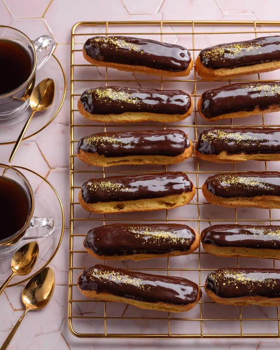 Exquisite Éclairs with Silky Custard Sauce Recipe