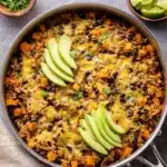 Southwest Sweet Potato, Black Bean and Rice Skillet Recipe