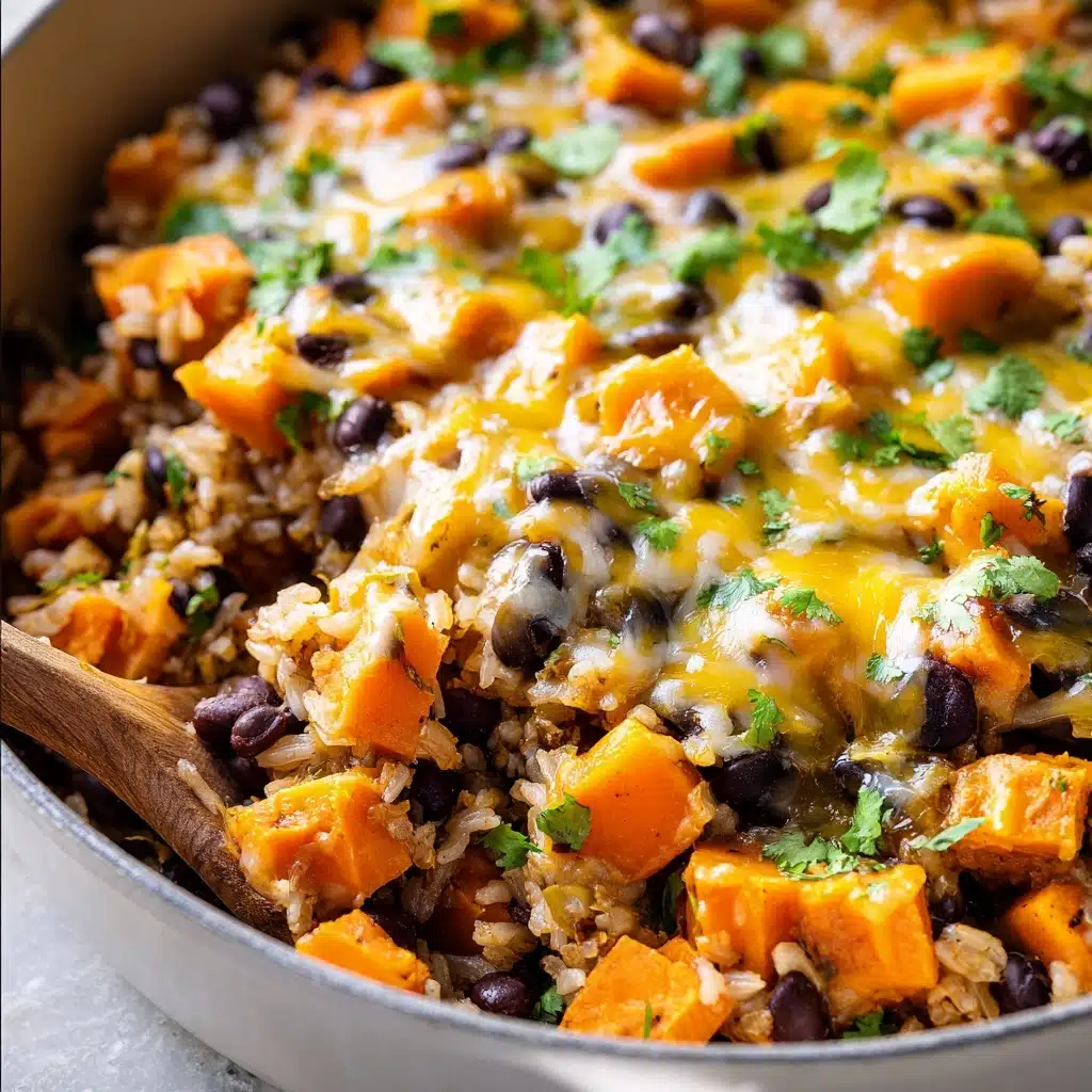 Southwest Sweet Potato, Black Bean and Rice Skillet Recipe - Recipe Image