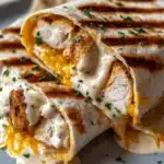Cheesy Garlic Chicken Wraps Recipe