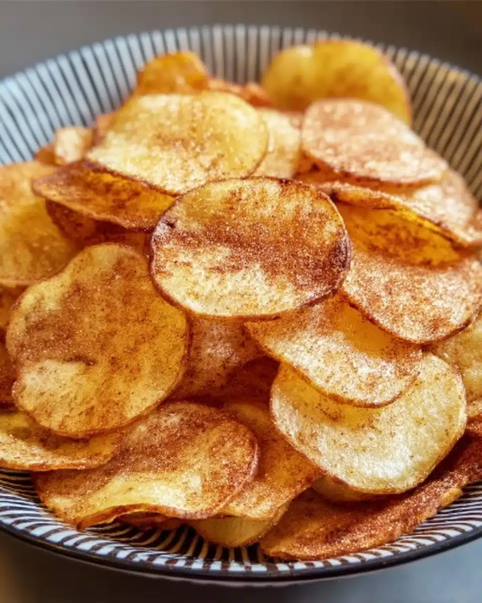 Air Fryer Apple Chips With Cinnamon Sugar Recipe