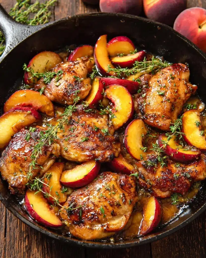 Chicken with Peaches - 30-Minute One-Pan Meal Recipe
