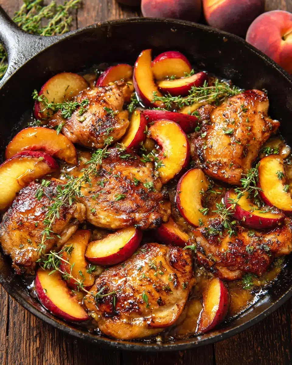Chicken with Peaches - 30-Minute One-Pan Meal Recipe