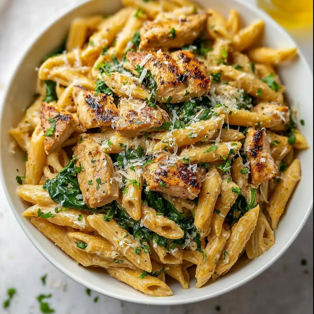 Healthy Garlic Parmesan Chicken Pasta Recipe - Recipe Image