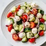 Fresh Cucumber Caprese Salad Recipe