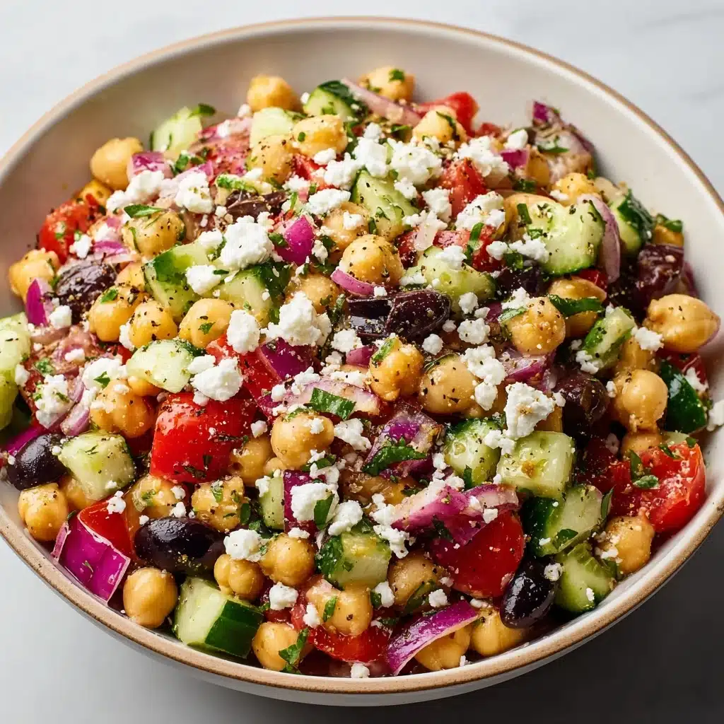 Mediterranean Chickpea Feta Salad Recipe - Recipe Image