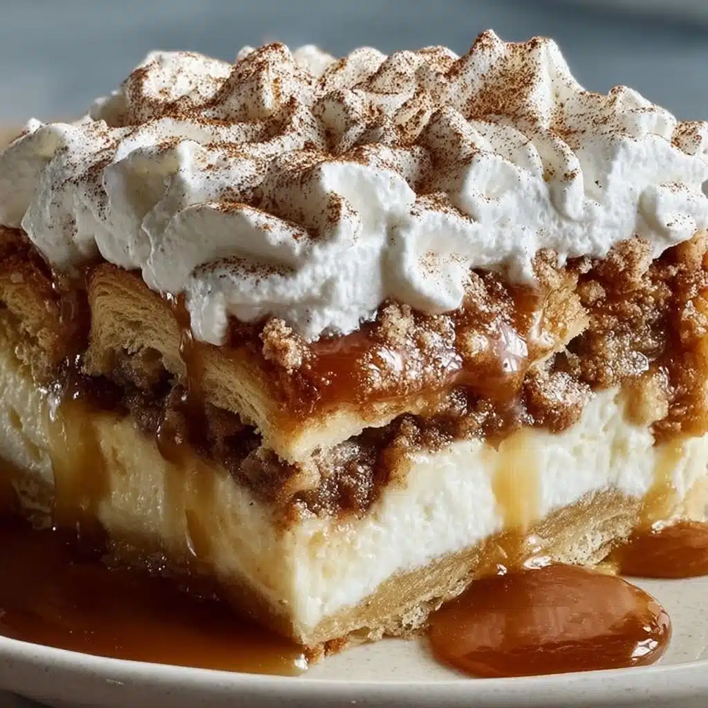 Ooey-Gooey Cinnamon Roll Cheesecake Bars Recipe - Recipe Image