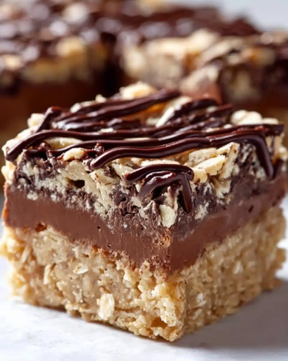 No-Bake Chocolate Oatmeal Bars Recipe
