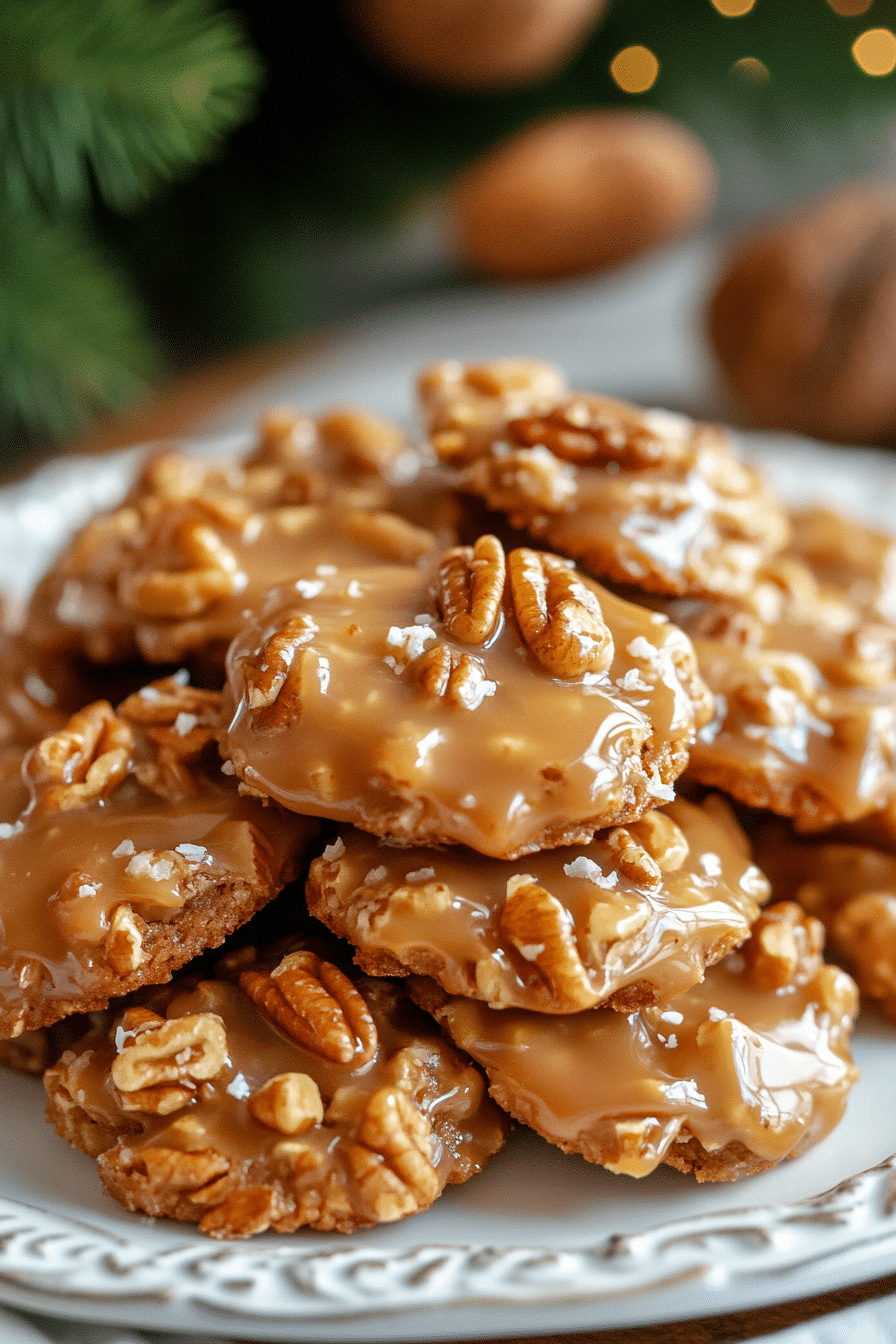 No-Bake Coconut Pecan Praline Cookies Recipe - Recipe Image