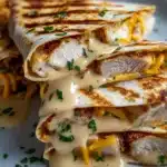 Cheesy Garlic Chicken Wraps Recipe