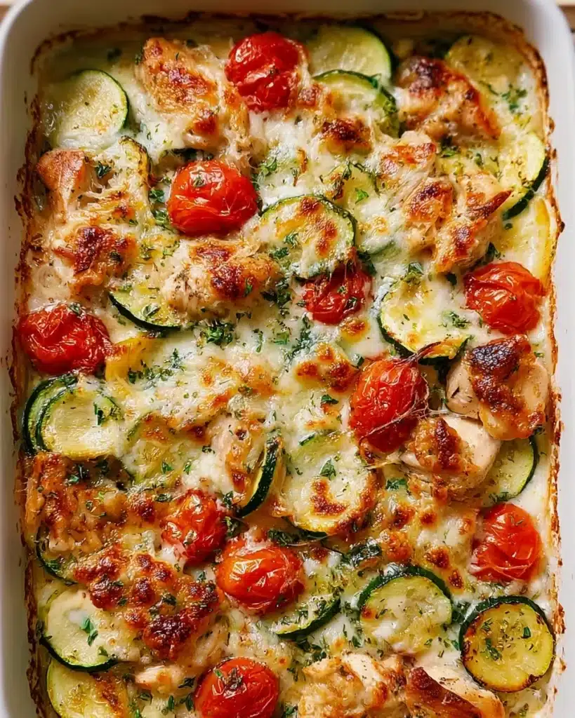 Mediterranean Chicken Zucchini Bake Recipe