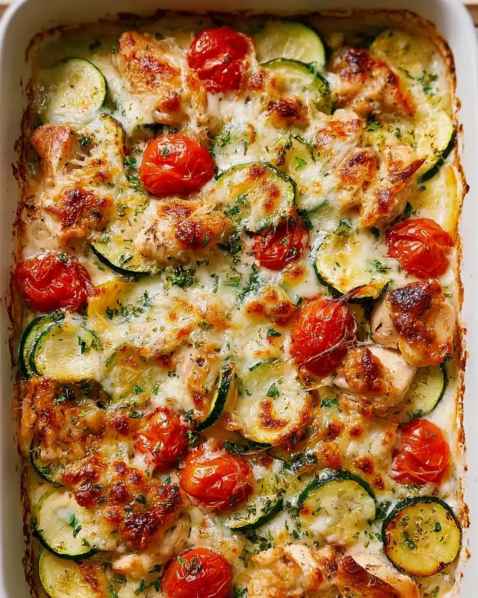 Mediterranean Chicken Zucchini Bake Recipe