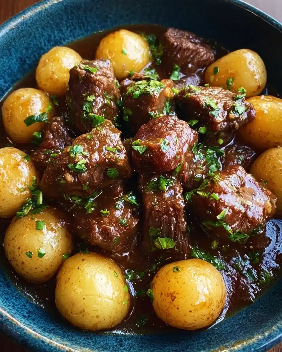 Garlic Butter Beef Bites with Potatoes Recipe