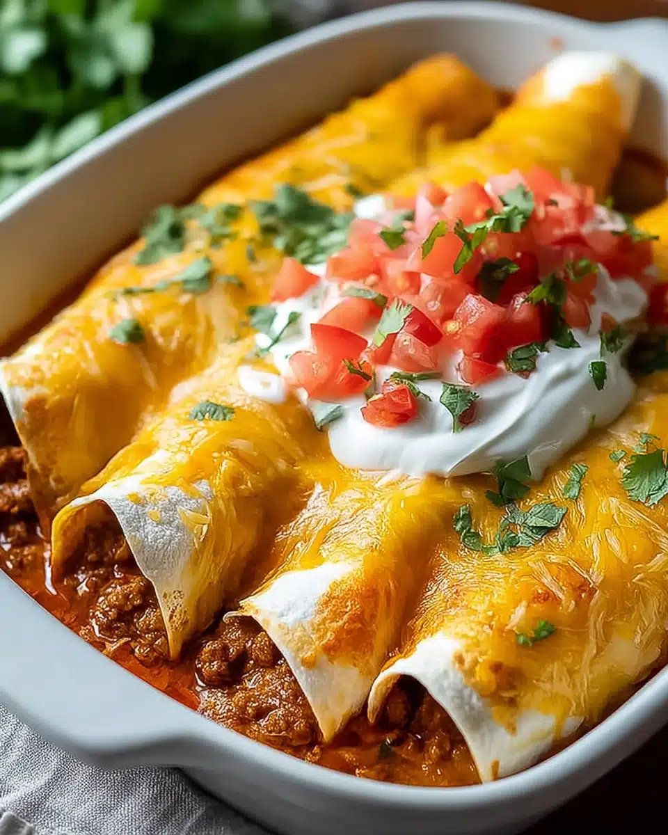 GROUND BEEF ENCHILADAS Recipe