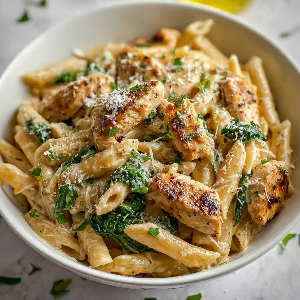 Healthy Garlic Parmesan Chicken Pasta Recipe - Recipe Image