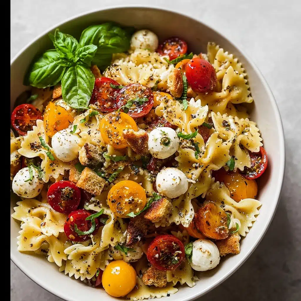 Bruschetta Pasta Salad With Mini Mozzarella Balls Recipe - Recipe Image