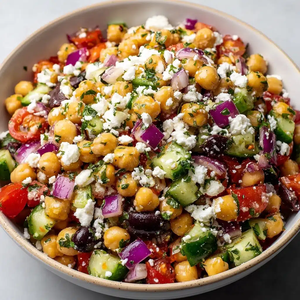 Mediterranean Chickpea Feta Salad Recipe - Recipe Image