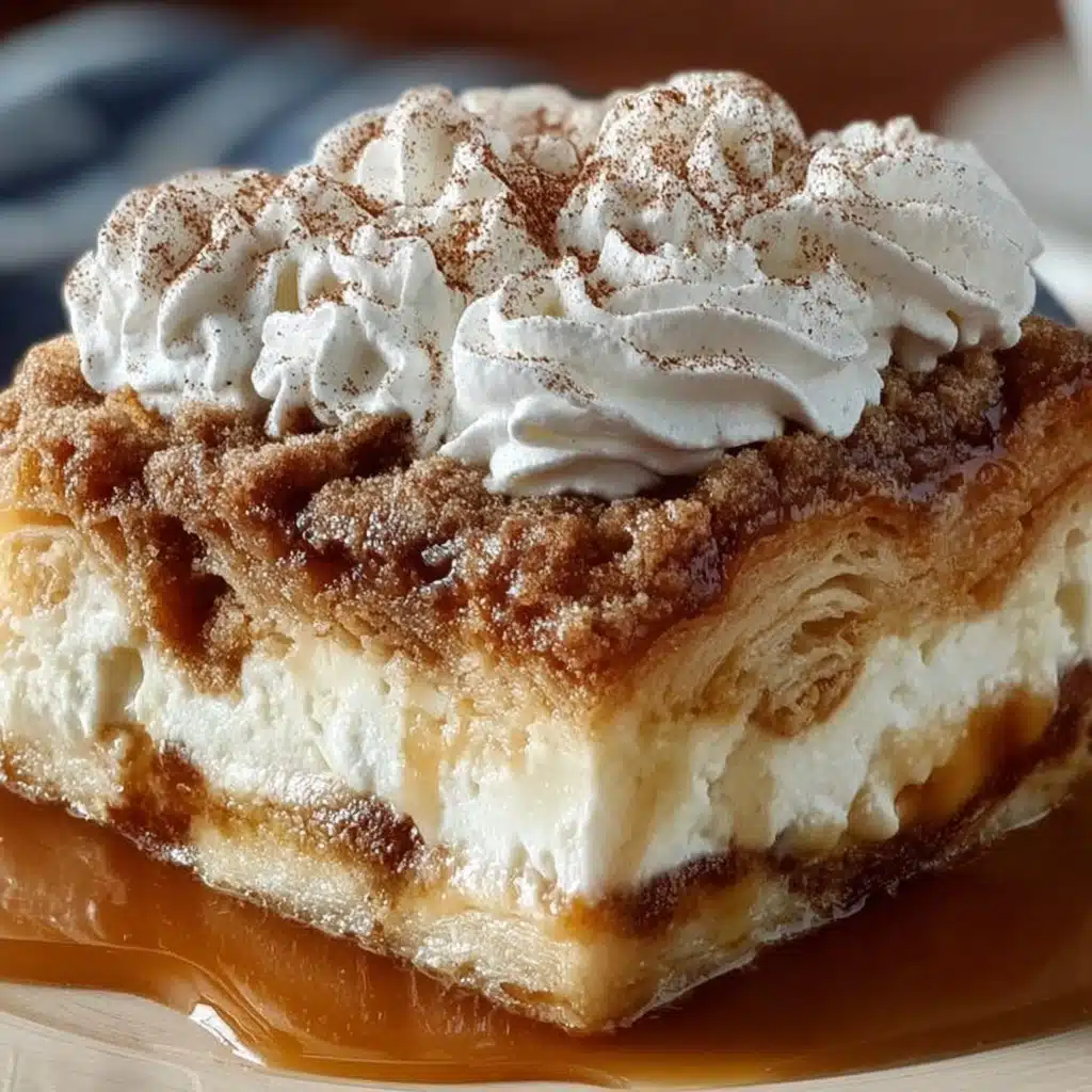 Ooey-Gooey Cinnamon Roll Cheesecake Bars Recipe - Recipe Image