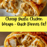 Cheesy Garlic Chicken Wraps Recipe