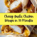 Cheesy Garlic Chicken Wraps Recipe