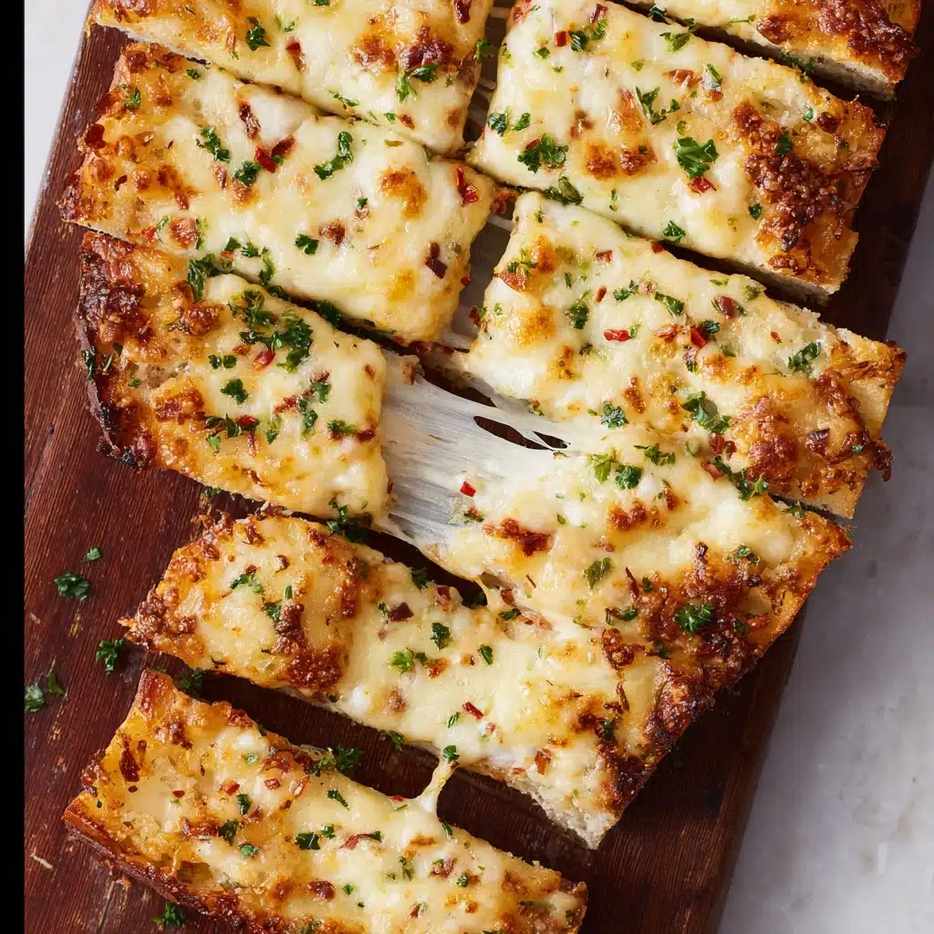 BEST CHEESY GARLIC BREAD RECIPE - Recipe Image