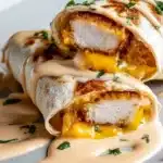 Cheesy Garlic Chicken Wraps Recipe