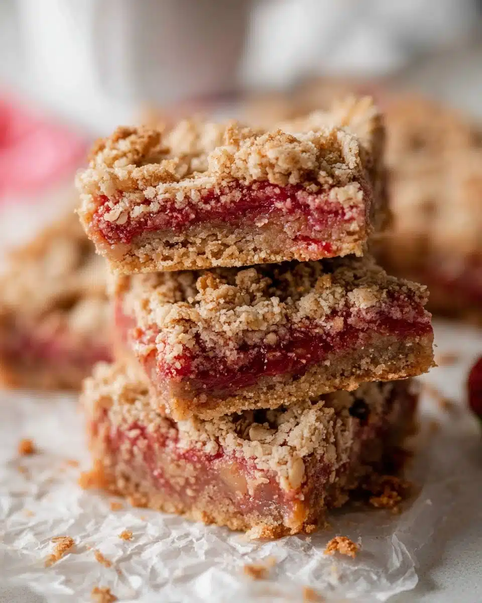 Rhubarb Oat Bars Recipe