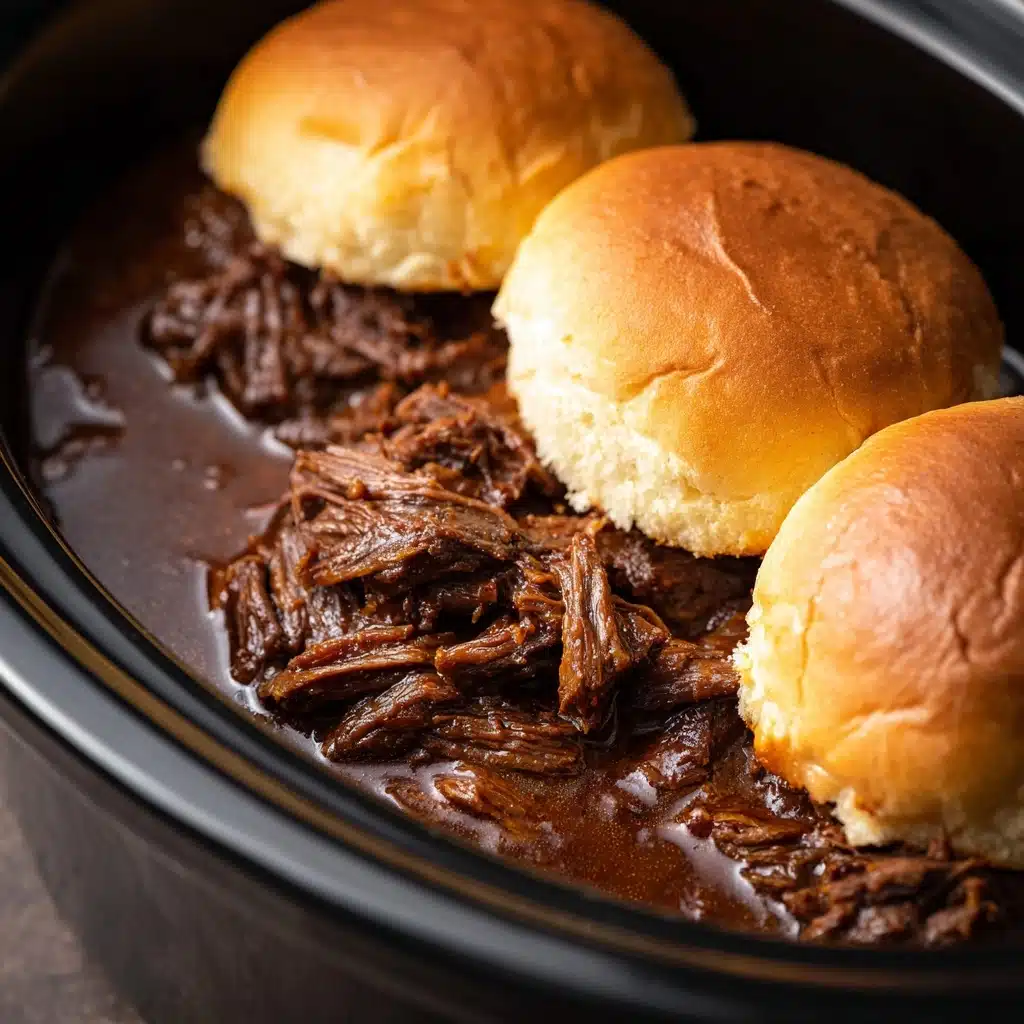 Slow Cooker 6-Ingredient French Dip Sandwiches Recipe - Recipe Image