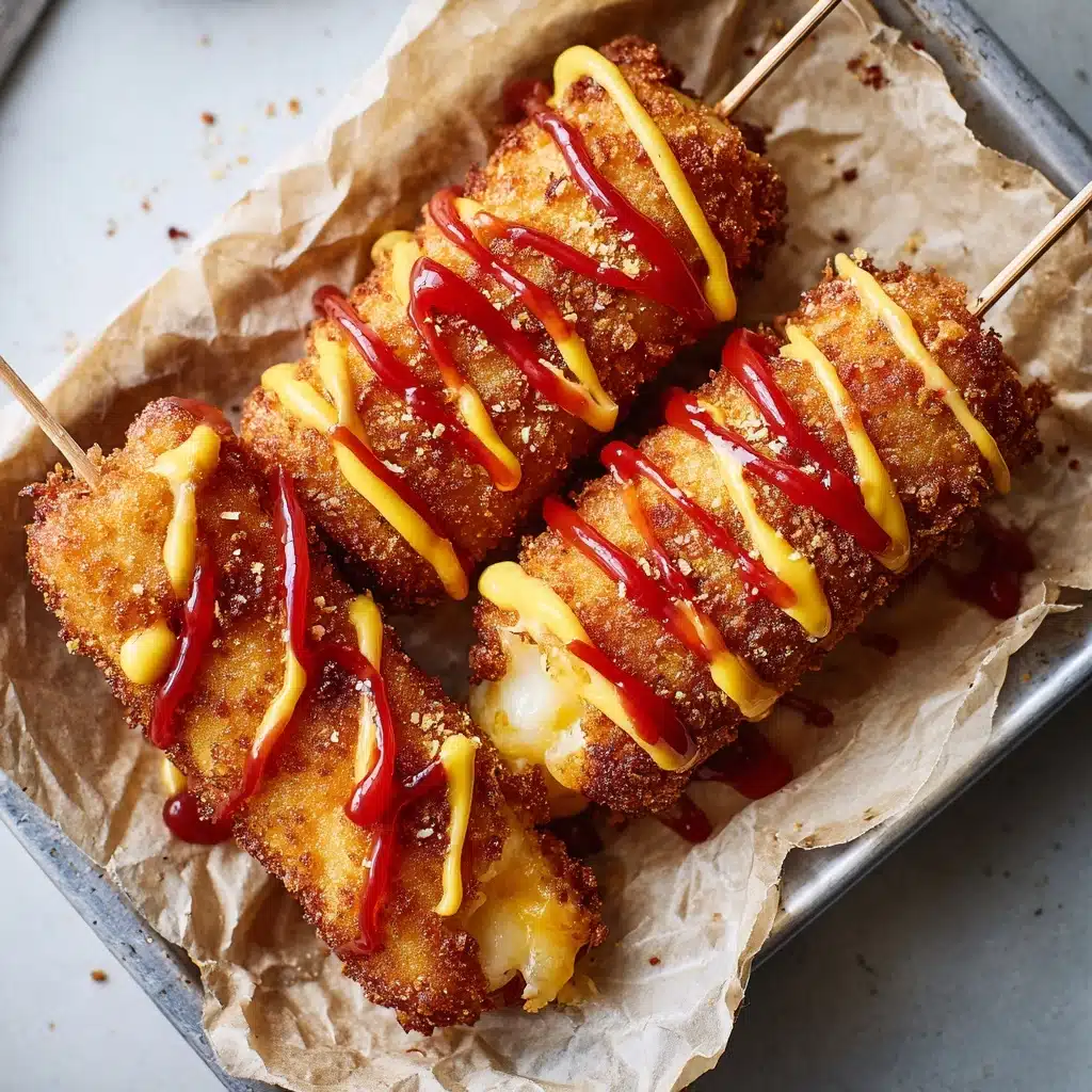 korean street cheese corn dogs Recipe - Recipe Image