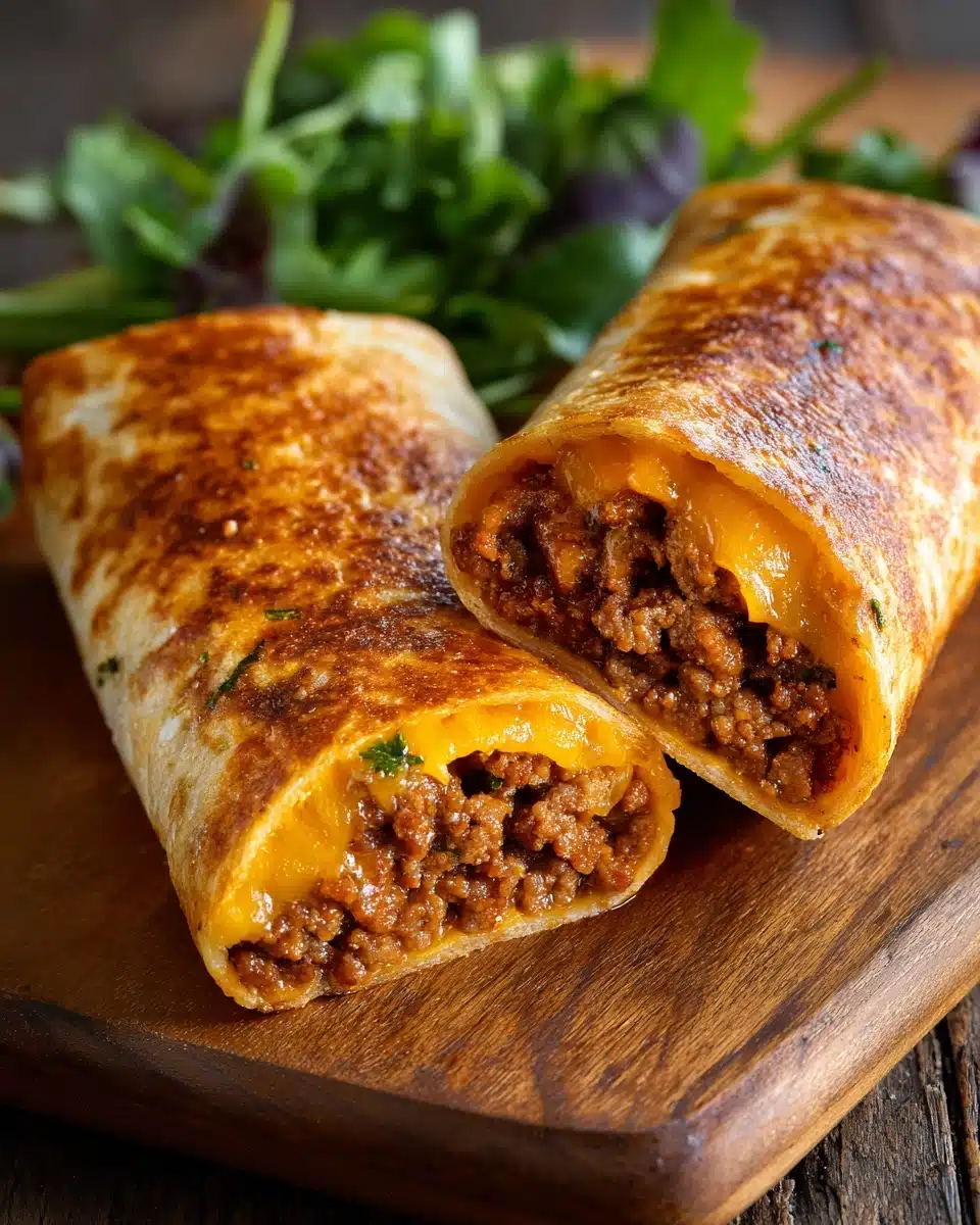 Easy Garlic Butter Beef Cheeseburger Rollups Recipe