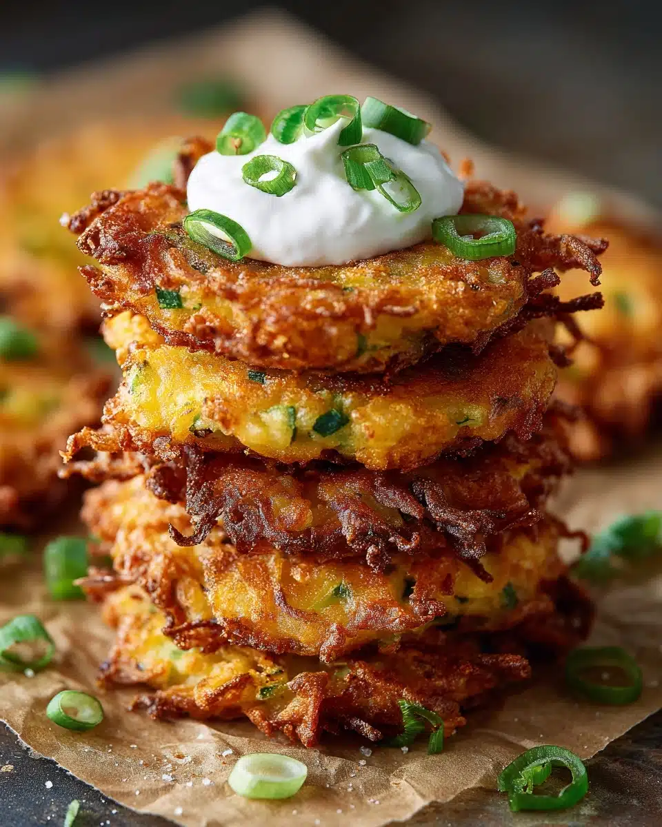 CHEESY POTATO PANCAKES Recipe