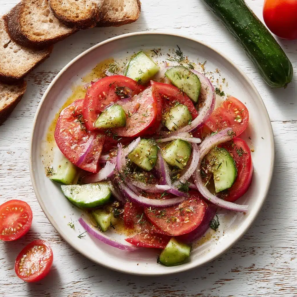 Easy Cucumber and Tomato Greek Salad Recipe - Recipe Image