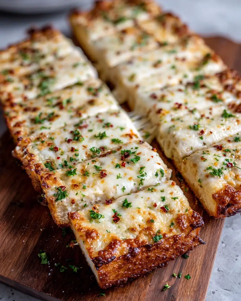BEST CHEESY GARLIC BREAD RECIPE
