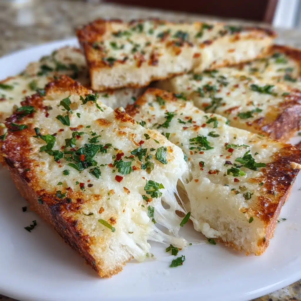 BEST CHEESY GARLIC BREAD RECIPE - Recipe Image