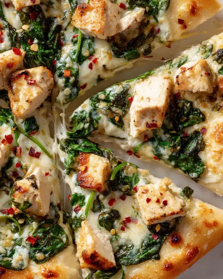 Roasted Garlic White Chicken Pizza Recipe