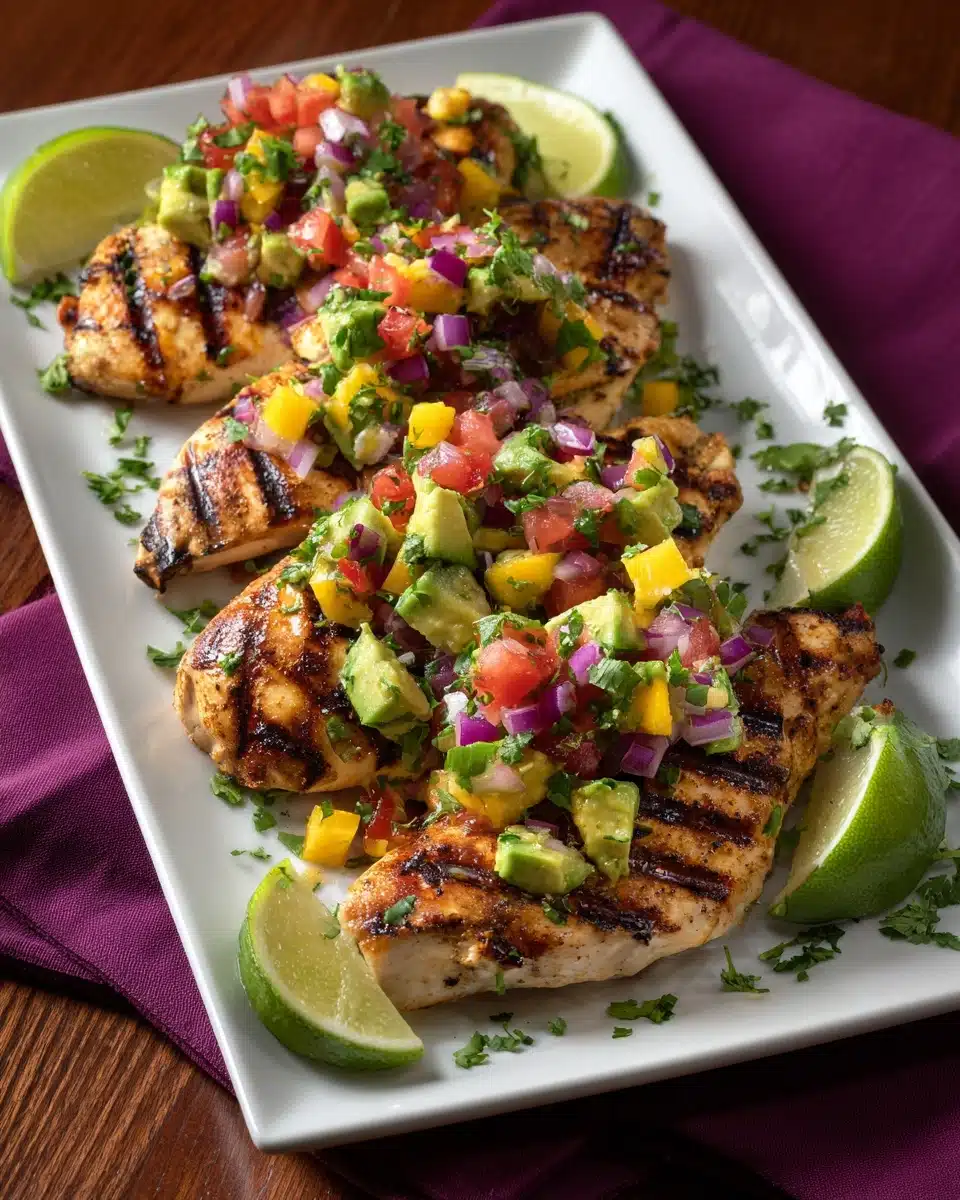 Fiesta Lime Chicken with Avocado Salsa Recipe