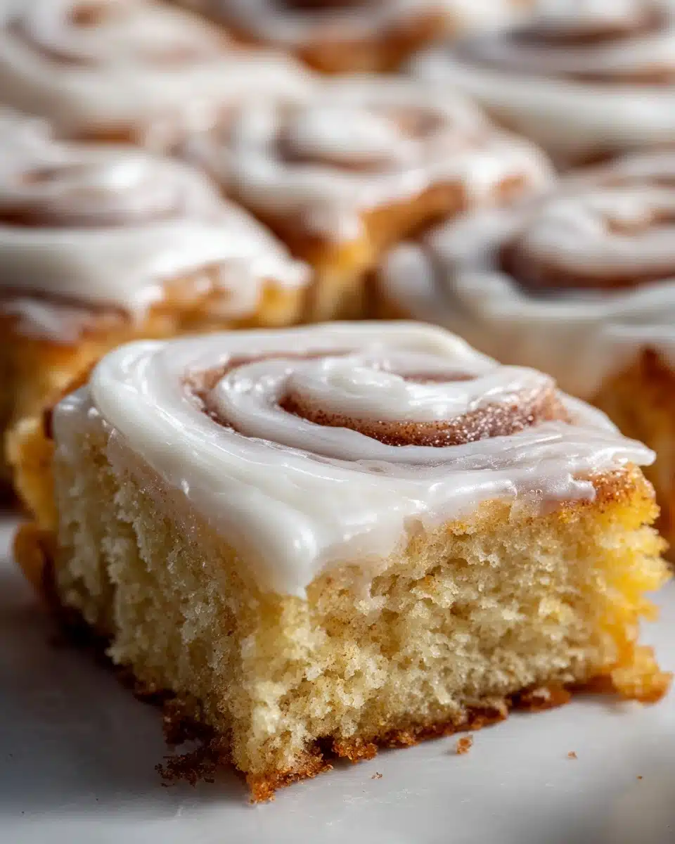 Chewy Cinnamon Roll Bars Recipe