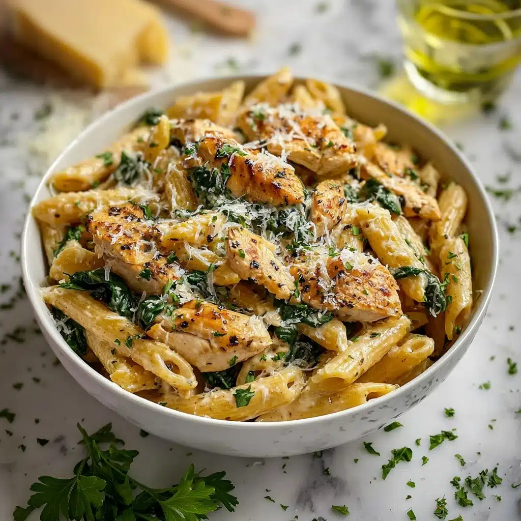 Healthy Garlic Parmesan Chicken Pasta Recipe - Recipe Image