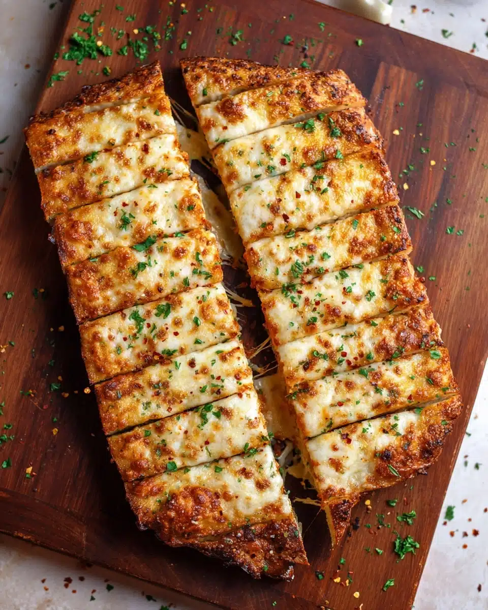 BEST CHEESY GARLIC BREAD RECIPE