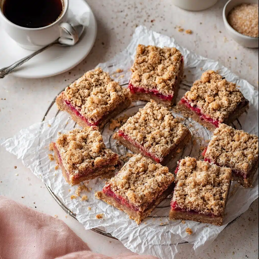 Rhubarb Oat Bars Recipe - Recipe Image