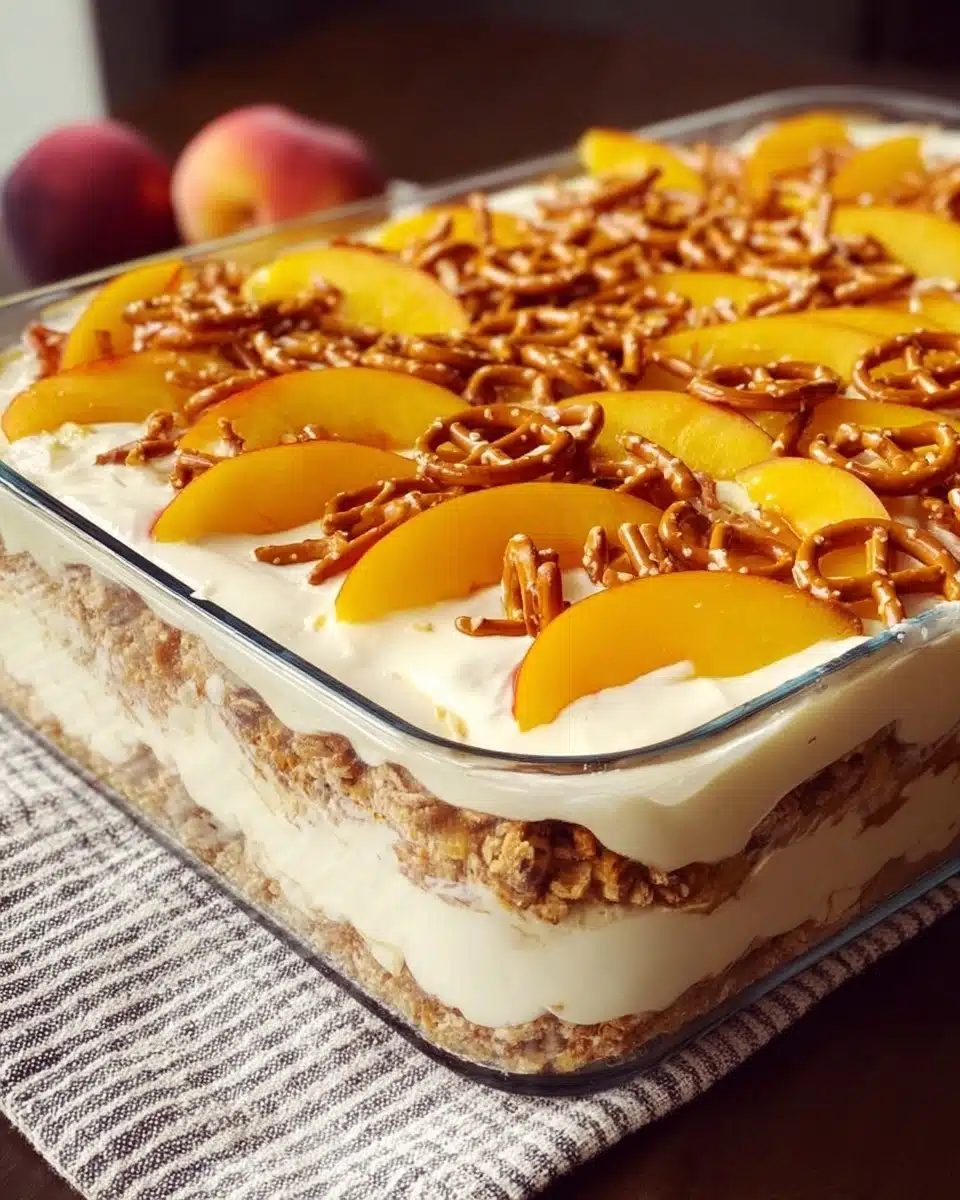 Peach Pretzel Jello Salad Recipe