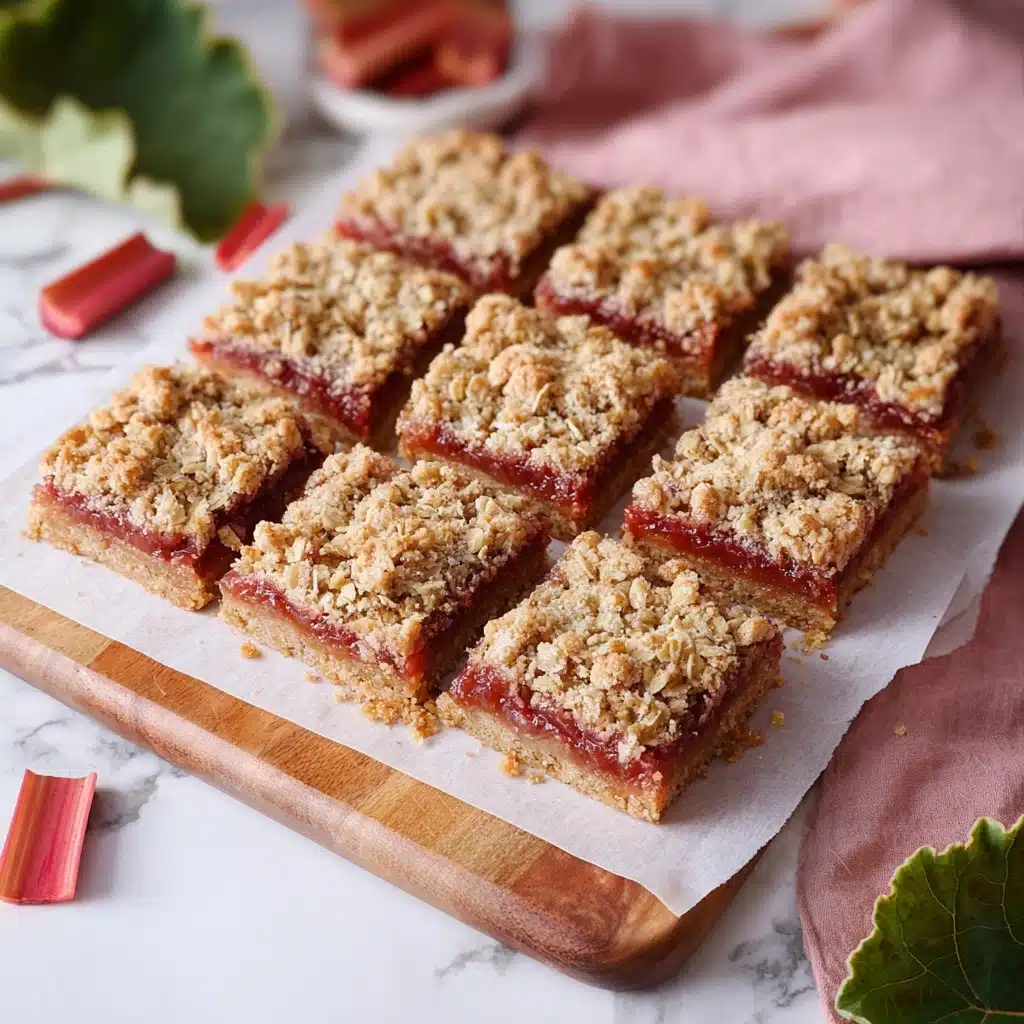 Amish Oatmeal Rhubarb Bars Recipe - Recipe Image