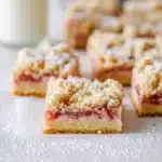 Rhubarb Honey Buttercream Swirl Bars Recipe