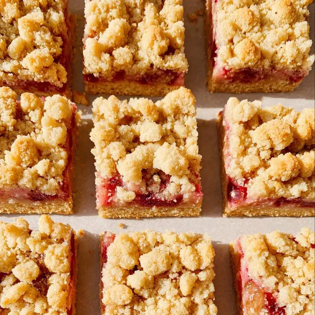 Rhubarb Honey Buttercream Swirl Bars Recipe - Recipe Image