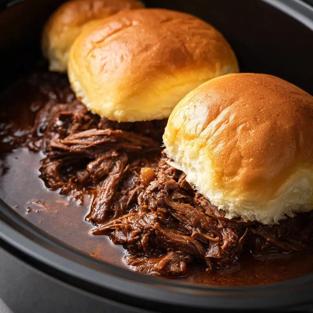 Slow Cooker 6-Ingredient French Dip Sandwiches Recipe - Recipe Image