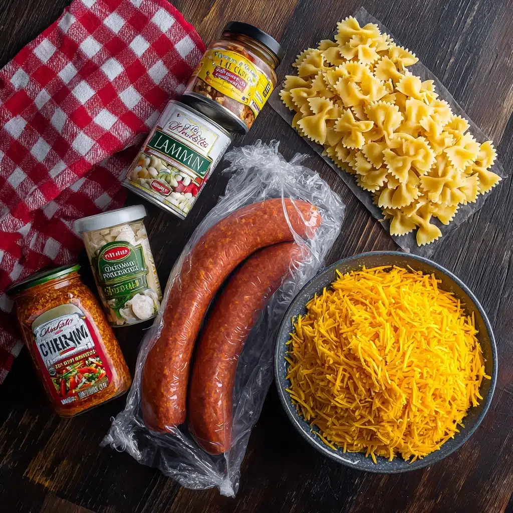 One Pot Creamy Cajun Sausage Pasta (30-Minutes) Recipe - Recipe Image