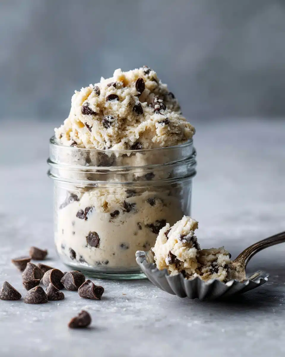 Chocolate chip edible cookie dough for one [3 variations] Recipe